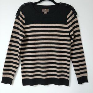 Fenn Wright Manson 100% Merino Wool Faux Button Shoulder Sweater Size Medium